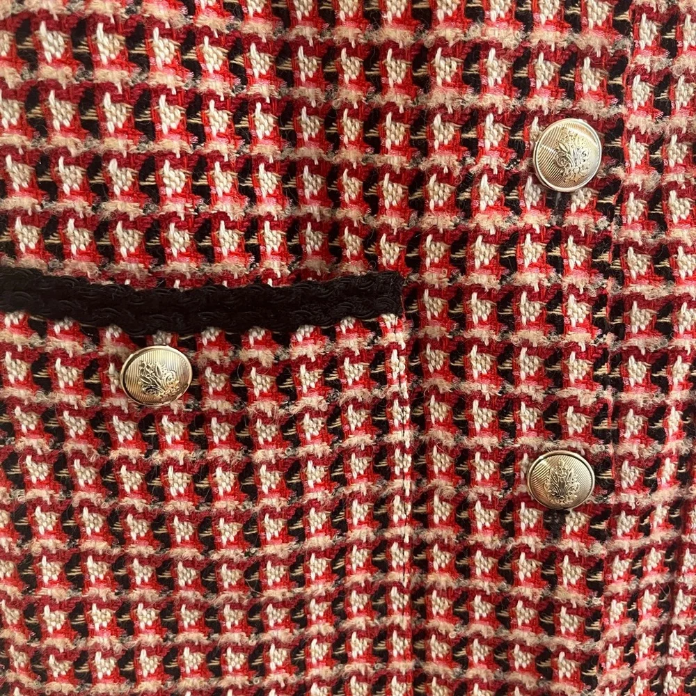Maje Pink and Black Tweed Mini Dress - Picture 5 of 5